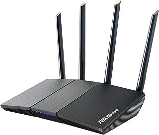 Маршрутизатор ASUS RT-AX1800S с двухдиапазонным Wi-Fi 6 и возможностью расширения зоны покрытия, бесплатная сетевая безопасность, родительский контроль, встроенный VPN, совместимость с AiMesh, игры и стриминг, умный дом.