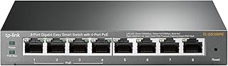 TP-Link TL-SG108PE V3 | 8-портовый гигабитный PoE-коммутатор | Простое интеллектуальное управление | 4 порта PoE+ по 64 Вт | Подключение и использование без установки драйверов | Прочный металлический корпус с экранированными портами | Безвентиляторный | QoS, VLAN и IGMP | Ограниченная пожизненная гарантия
