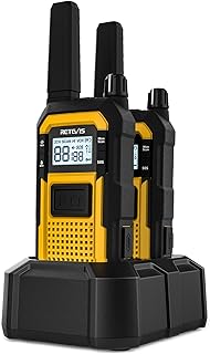 Водонепроницаемые рации Retevis RB48, сверхпрочные двухсторонние радиостанции, улучшенная тройная защита, вибросигнал, USB-C, SOS, 2000 мАч, NOAA, двухсторонние радиостанции (2 шт.), желтые.
