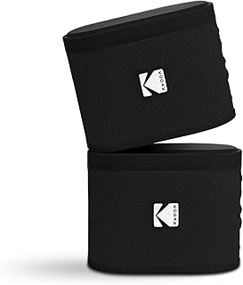 Беспроводная портативная Bluetooth-колонка KODAK SOUNDBRIX™ с HD-звуком, водостойкостью IPX4, до 5 часов воспроизведения, версия V5.4, идеально подходит для дома, вечеринок, отдыха на природе, пляжа, в качестве электронного гаджета, подарок на день рождения, черная, штабелируемая.