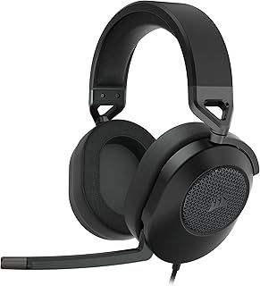 CORSAIR HS65 SURROUND Многоплатформенная проводная игровая гарнитура – ​​Dolby Atmos – SonarWorks SoundID – Совместимость с iCUE – ПК, Mac, PS5, PS4, Xbox, Nintendo Switch, мобильные устройства – Цвет: карбон