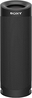 Беспроводная портативная Bluetooth-колонка Sony SRS-XB23 EXTRA BASS, легкая и компактная, водонепроницаемая (IP67), прочная, подходит для использования на открытом воздухе, 12 часов работы от батареи, USB Type-C, съемный ремешок и функция громкой связи, черная.