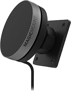 Автомобильное зарядное устройство Scosche Qi2 Wireless MagSafe, магнитный держатель для мобильного телефона мощностью 15 Вт с монтажной пластиной AMPS для специальных автомобильных креплений ProClip, совместимый с iPhone и Samsung (требуется база).