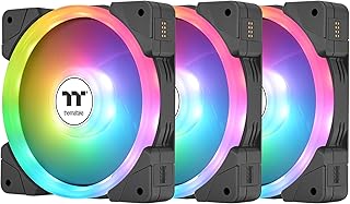 Вентилятор для охлаждения ПК Thermaltake SWAFAN EX 12 ARGB, комплект из 3 вентиляторов, 500~2000 об/мин, магнитное крепление, реверсивные лопасти, синхронизация с программным обеспечением RGB материнской платы, CL-F167-PL12SW-A, 120 мм, черный