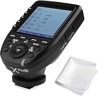 Беспроводной TTL-синхронизатор Godox Xpro-C для вспышек Canon с выдержкой 1/8000 с, режимом высокоскоростной синхронизации (HSS), возможностью преобразования в TTL и ручным управлением, большим экраном, наклонным дизайном, 5 выделенными кнопками для групповой настройки и 11 настраиваемыми функциями.