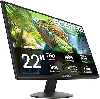 Новый 22-дюймовый профессиональный монитор Sceptre с HDMI-выходом и двумя встроенными динамиками (2025 год).