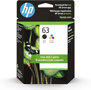 Чернила HP 63 черно-трехцветные (2 шт.) | Совместимы с принтерами HP DeskJet серий 1112, 2130, 3630; ENVY серий 4510, 4520; OfficeJet серий 3830, 4650, 5200 | Подходят для программы Instant Ink | L0R46AN