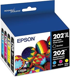 Комплект из двух картриджей EPSON 202 Claria Ink: черный и стандартный цветной (T202XL-BCS). Совместим с принтерами WorkForce WF-2860 и Expression XP-5100.