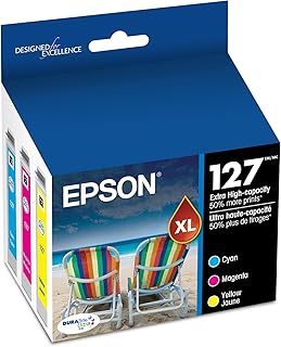 Набор цветных чернил EPSON 127 DURABrite Ultra для принтеров NX-530, NX-625, WF-3520, WF-3530, WF-3540, WF-545, WF-60, WF-630, WF-633, WF-635, WF-645, WF-7010, WF-7510, WF-7520, WF-840, WF-845
