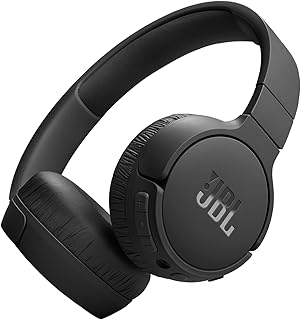 JBL Tune 670NC — беспроводные накладные наушники с адаптивным шумоподавлением и функцией Smart Ambient, до 70 часов автономной работы с быстрой зарядкой, легкий, удобный и складной дизайн (черный)