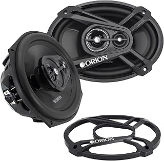 Автомобильные коаксиальные 3-полосные динамики ORION Cobalt Series CB693 6x9 дюймов, 320 Вт, 4 Ом, полный диапазон, усиленные басы, полипропиленовый диффузор и бутилкаучуковый подвес, простая установка, защитные сетки в комплекте (пара).
