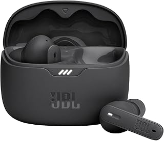 JBL Tune Beam — беспроводные наушники с активным шумоподавлением, глубокими басами, Bluetooth 5.3, водо- и пылезащитой, функцией громкой связи VoiceAware, до 48 часов автономной работы.