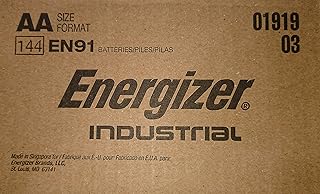 Щелочные промышленные батарейки Energizer EN91, тип AA (упаковка из 144 батареек) - произведено в США или Сингапуре.