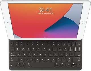 Apple Smart Keyboard: клавиатура и чехол для iPad Pro 10,5 дюймов, iPad Air (3-го поколения) и iPad (7-го, 8-го и 9-го поколений), удобный набор текста, английский язык (США) - черный.