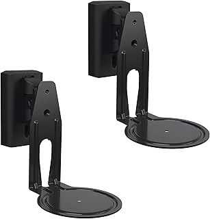 Настенные крепления для колонок Sanus для Sonos Era 100™ (пара) - поворотные и наклонные крепления для колонок, простая установка за 15 минут - черные, комплект из 2 штук.
