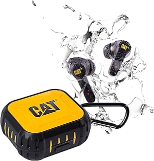 Беспроводные наушники CAT с шумоподавлением и Bluetooth — прочные рабочие наушники, пыле-, ударопрочные, водостойкие, совместимы с Apple и Android.