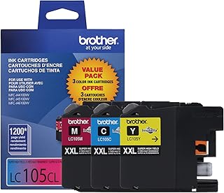Чернила для принтера Brother LC1053PKS: голубой, пурпурный, желтый.
