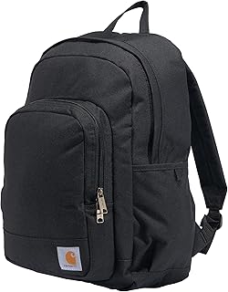 Рюкзак для ноутбука Carhartt 25L Classic, прочный, водостойкий, с отделением для ноутбука 15 дюймов и множеством отделений для организации вещей, без ПФАС, черный.