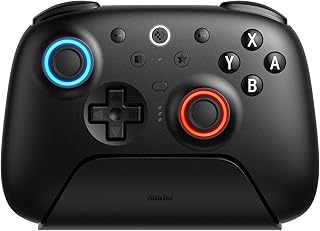 8Bitdo Ultimate 2 Bluetooth-контроллер для Switch/Switch 2 и ПК под управлением Windows, контроллер Switch Pro с джойстиками TMR, переключаемыми триггерами на основе эффекта Холла/тактильными триггерами, вибрацией и управлением движением — черный