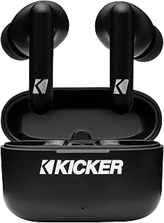 Беспроводные наушники KICKER TWS2, Bluetooth-наушники с микрофоном, шумоподавлением, совместимы с Android и iOS, с быстрой зарядкой через USB-C и 24 часами работы.