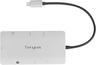Док-станция Targus USB-C с двумя HDMI-разъемами и поддержкой сквозной передачи данных PD мощностью 100 Вт — расширьте свои возможности подключения HDMI, USB и Ethernet в дороге (DOCK423TT)