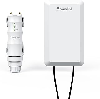 WAVLINK N300 — уличный всепогодный расширитель Wi-Fi/точка доступа дальнего действия с пассивным PoE, 2,4 ГГц 300 Мбит/с, антенны 2x2 MIMO 11 дБи, поддерживает режимы маршрутизатора/точки доступа/ретранслятора/WISP.