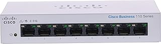 Неуправляемый коммутатор Cisco Business CBS110-8T-D | 8 портов GE | Настольный | Дополнительный блок питания | Ограниченная пожизненная гарантия (CBS110-8T-D-NA)