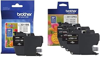 Оригинальные картриджи Brother LC3011BK, LC30113PKS стандартного ресурса, черный/голубой/пурпурный/желтый, LC3011