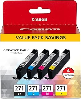 Оригинальный комплект из 4 цветных картриджей Canon CLI-271 BK/CMY, совместимый с принтерами MG6820, MG6821, MG6822, MG5720, MG5721, MG5722, MG7720, TS5020, TS6020, TS8020 и TS9020 (опционально).