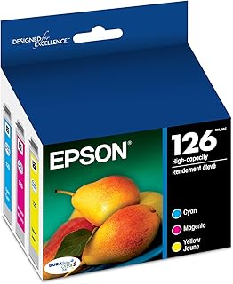 Набор цветных чернил EPSON 126 DURABrite Ultra для моделей WF-3520, WF-3530, WF-3540, WF-520, WF-545, WF-630, WF-633, WF-635, WF-645, WF-7010, WF-7510, WF-7520, WF-840, WF-845 и некоторых других моделей.