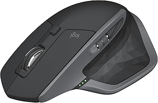 Беспроводная мышь Logitech MX Master 2S — сверхбыстрая прокрутка, эргономичный дизайн, перезаряжаемая батарея, управление тремя компьютерами, графитовый цвет.