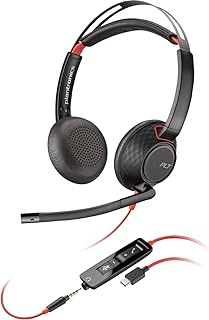 Стереогарнитура Poly Blackwire 5220 с разъемом USB-C + штекер 3,5 мм + адаптер USB-C/A