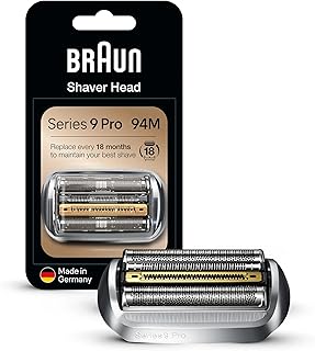 Сменная головка для бритвы Braun 94M серебристого цвета, совместима с электробритвами Series 9 Pro и Series 9 для мужчин.