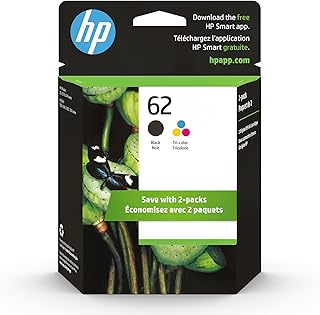 62 черных/трехцветных картриджа HP для принтеров HP (2 шт.) | Совместимы с сериями принтеров: ENVY 5540, 5640, 5660, 7640, OfficeJet 5740, 8040, OfficeJet Mobile 200, 250 | N9H64FN