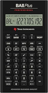 Финансовый калькулятор Texas Instruments BA II Plus Professional, серебристый, 9,8 дюйма.