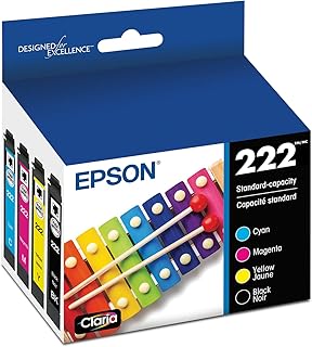 Комплект из двух стандартных черных и цветных картриджей EPSON 222 Claria (T222120-BCS) совместим с принтерами WorkForce WF-2960 и Expression XP-5200.
