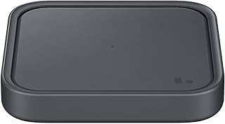 Беспроводное зарядное устройство Samsung 15 Вт, сверхбыстрая беспроводная зарядная панель для телефонов и устройств Galaxy, компактный дизайн, светодиодный индикатор, кабель USB-C в комплекте, 2022 год, версия для США, серый.