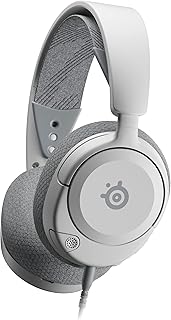 Игровая гарнитура SteelSeries Arctis Nova 1P для нескольких систем — Hi-Fi драйверы — Пространственный звук 360° — Удобный дизайн — Прочная — Легкая — Микрофон с шумоподавлением — PS5/PS4, PC, Xbox, Switch — Белая