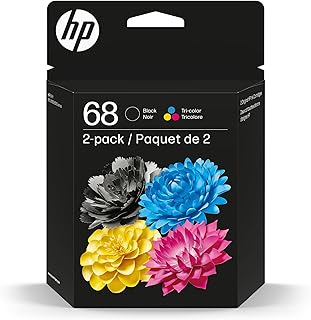 Набор из 2 черных/трехцветных картриджей HP | Подходит для принтеров Envy серий 6100e и 6500e | Совместимость с программой Instant Ink | 6L6S2TN
