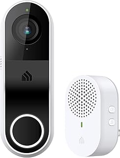 Kasa Smart Video Doorbell Camera, проводная видеокамера со звуковым сигналом, разрешение 2K, постоянное питание, ночное видение, двусторонняя аудиосвязь, уведомления в реальном времени, облачное и SD-хранилище, совместимость с Alexa и Google Home (KD110)