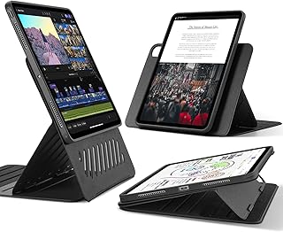 Чехол ESR для iPad Pro 13 дюймов M4 (2024), вращающийся чехол для iPad Pro 13 со съемной магнитной крышкой, регулируемая подставка для портретной/альбомной ориентации с приподнятым экраном, 9 углов наклона, серия Shift, черный