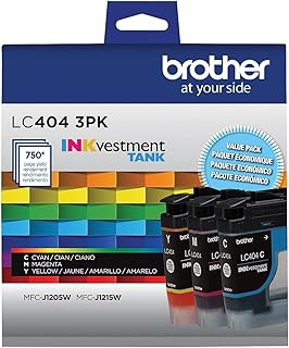 Набор из 3 картриджей Brother LC4043PKS со стандартным ресурсом для голубых, пурпурных и желтых чернил.