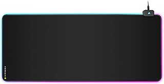 Игровой коврик для мыши CORSAIR MM700 RGB с удлиненной тканевой подсветкой - 36,6" x 15,8" - RGB-подсветка на 360° - Два USB-порта - Толстая резина - Черный