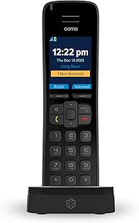 Беспроводная телефонная трубка Ooma HD3 с определителем номера и качеством звука HD. Эксклюзивно для домашней телефонной связи Ooma Telo VoIP.
