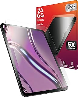 Защитная пленка ZAGG Glass Elite для iPad 11 дюймов (A16) и iPad 10,9 дюймов (10-го поколения) — в 5 раз прочнее закаленного стекла, не оставляет отпечатков пальцев, легко устанавливается, экологична благодаря использованию переработанного стекла.