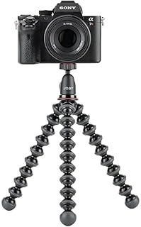 Комплект компактного штатива JOBY GorillaPod с шаровой головкой для беззеркальных камер весом до 1 кг. Черный/угольно-серый.