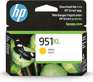 Желтый картридж HP 951XL с увеличенным ресурсом для принтеров HP | Совместим с сериями принтеров: OfficeJet 8600, Pro 251dw, 276dw, 8100, 8610, 8620, 8630 | Подходит для программы Instant Ink | CN048AN