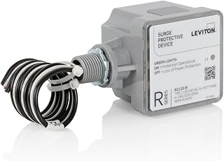 Панель защиты от перенапряжения Leviton Type 1, для жилых домов, 120/240 В переменного тока, двухфазная, 36 кА на фазу, R2120-B SPD