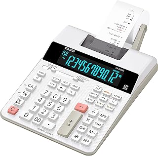 Casio HR-300RC – Калькулятор с функцией печати и ЖК-дисплеем с подсветкой | Функции расчета себестоимости/продажной стоимости/маржи, налогов и времени | Повторная печать и проверка в 150 шагов | Идеально подходит для личного, делового и офисного использования