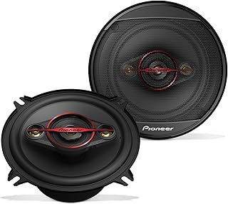 Автомобильные коаксиальные 4-полосные динамики Pioneer TS-501M (пара) - круглые, 5-1/4 дюйма, максимальная мощность 300 Вт, черно-красные.
